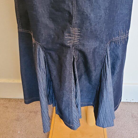 Marie Claire Trumpet Mermaid Midi Denim Skirt - Picture 7 of 7